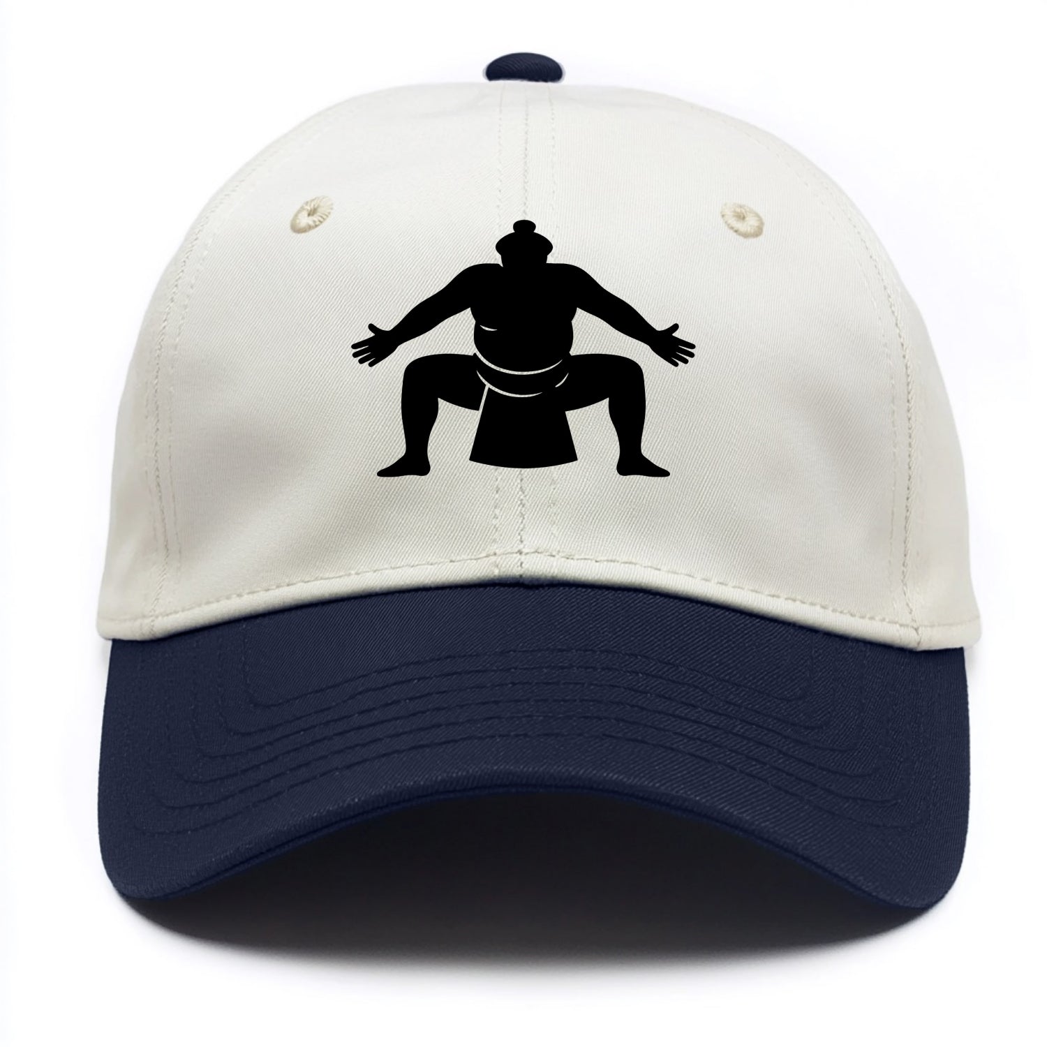 Japanese sumo wrestler ceremonial stance - Two Tone Cap - Navy