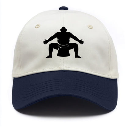 Japanese sumo wrestler ceremonial stance - Two Tone Cap - Navy