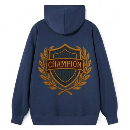 Champion Shield  - Classic Pullover Hoodie - Navy