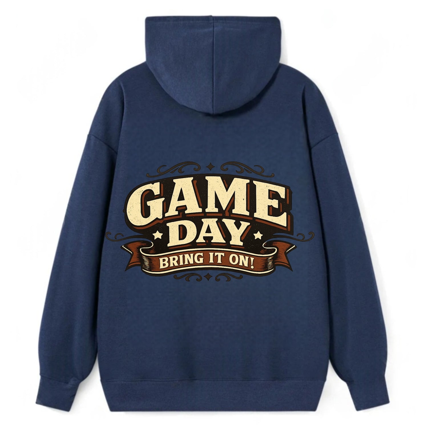 Bold typography design - "GAME DAY" - competition ready, bring it on - Classic Pullover Hoodie - Navy