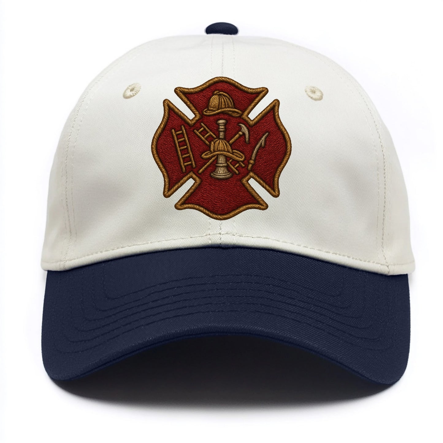 Maltese Cross  - Two Tone Cap - Navy