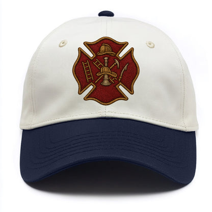 Maltese Cross  - Two Tone Cap - Navy