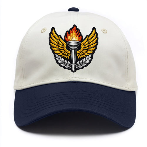 TRACK AND FIELD TORCH - Olympic style torch with wings in - Two Tone Cap