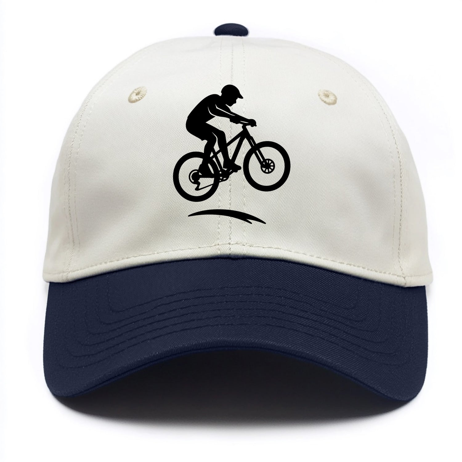 Mountain biker catching air - Two Tone Cap - Navy