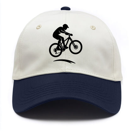 Mountain biker catching air - Two Tone Cap - Navy