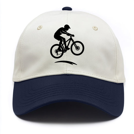 Mountain biker catching air - Two Tone Cap - Navy