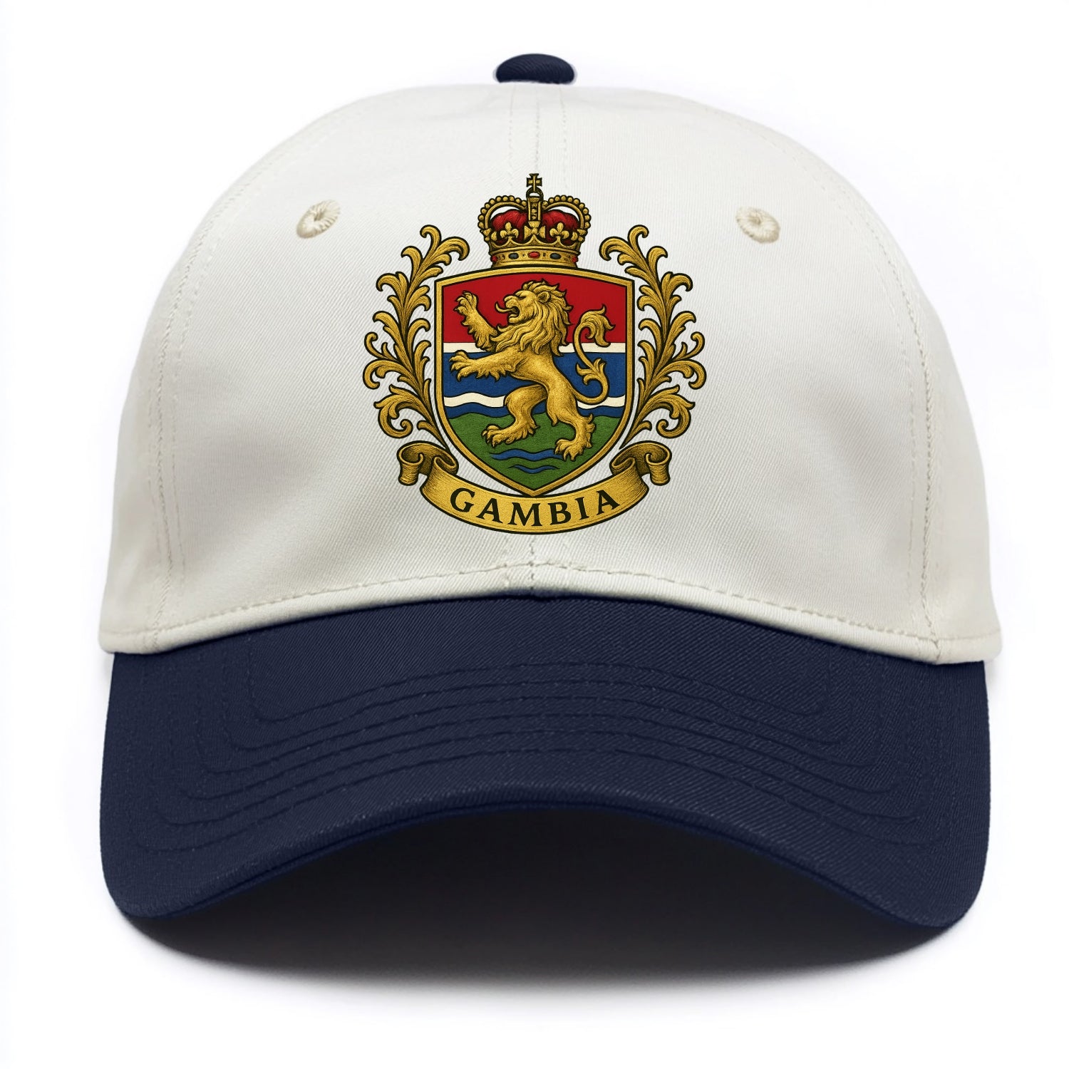 Gambia Heritage Badge  - Two Tone Cap - Navy