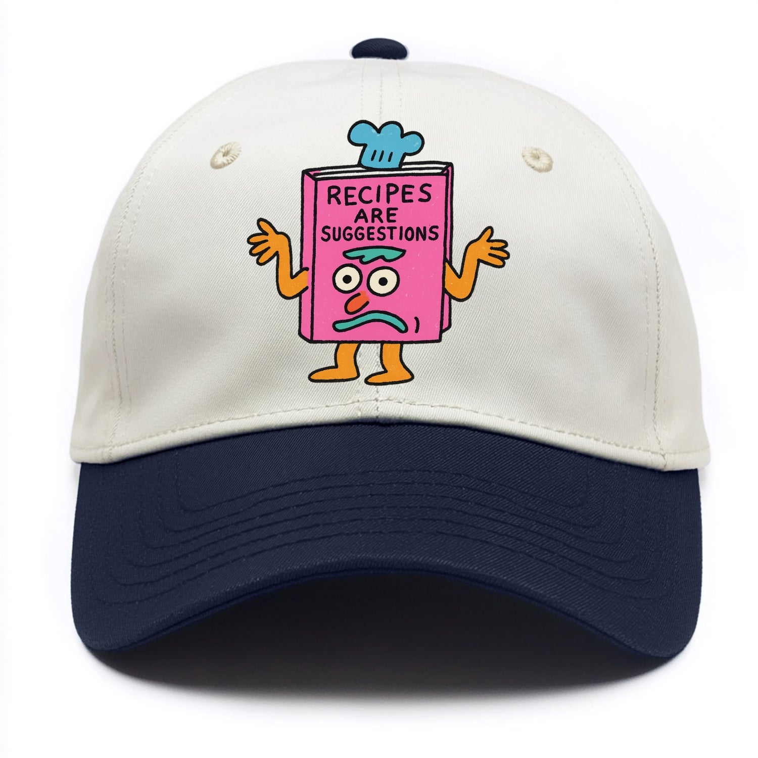 RECIPES ARE SUGGESTIONS | Cookbook shrugging - Two Tone Cap - Navy