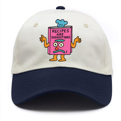 RECIPES ARE SUGGESTIONS | Cookbook shrugging - Two Tone Cap - Navy