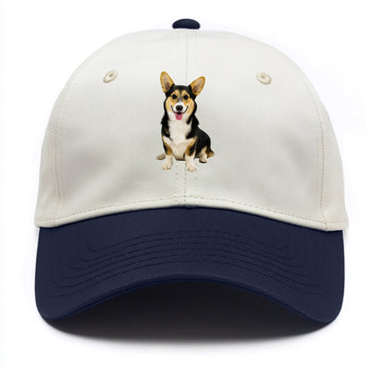 Tricolor Corgi - Two Tone Cap - Navy