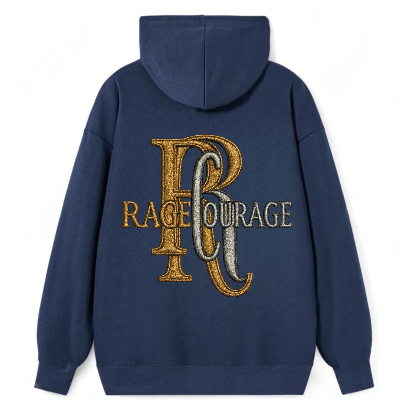 RAGE;COURAGE MODE Warrior Green Hat - Classic Pullover Hoodie - Navy