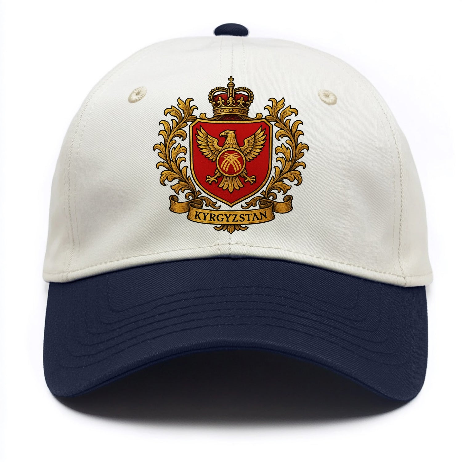 Kyrgyzstan Heritage Badge  - Two Tone Cap - Navy