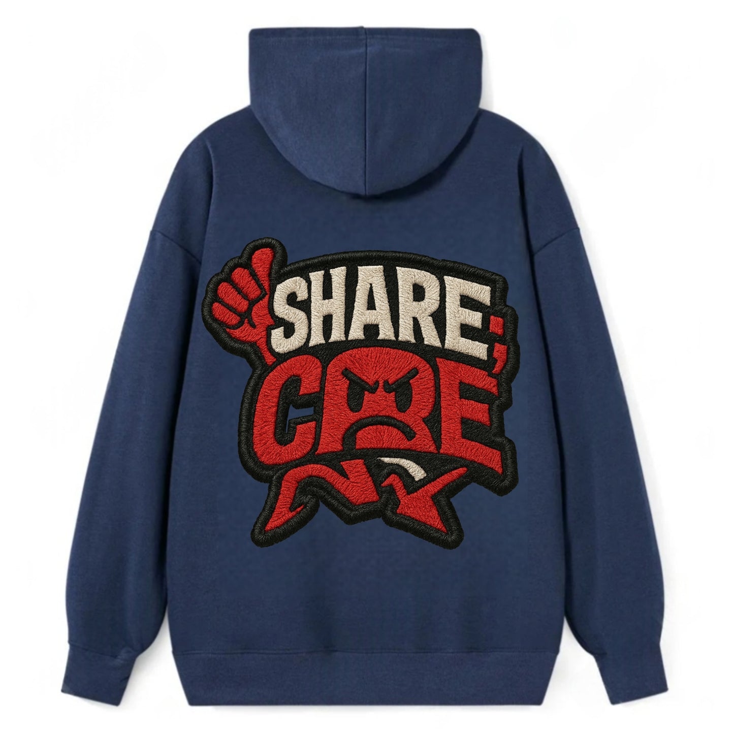 SHARE;CARE TOO MUCH Oversharer Green Hat - Classic Pullover Hoodie - Navy