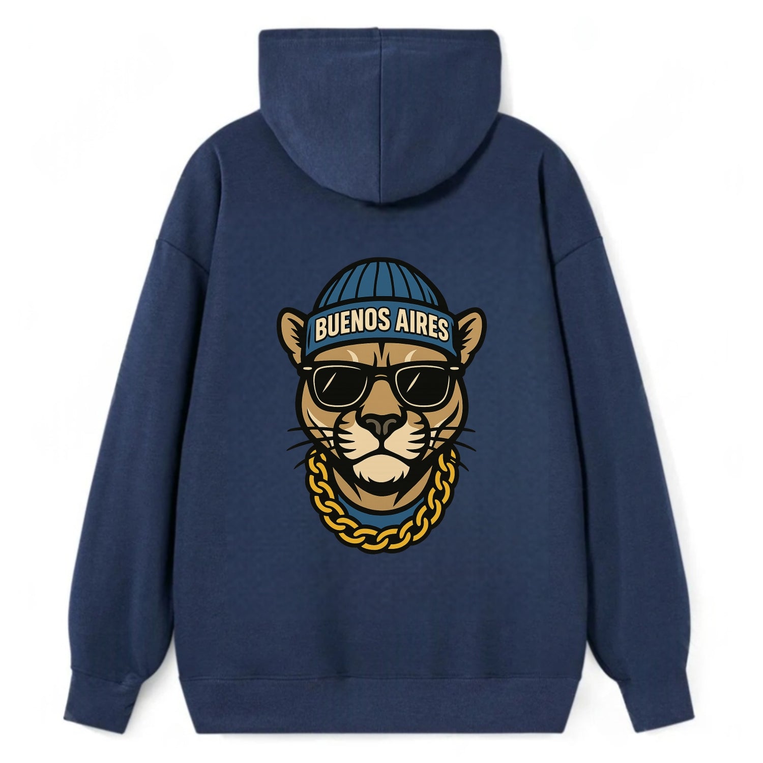Buenos Aires Puma - Classic Pullover Hoodie - Navy