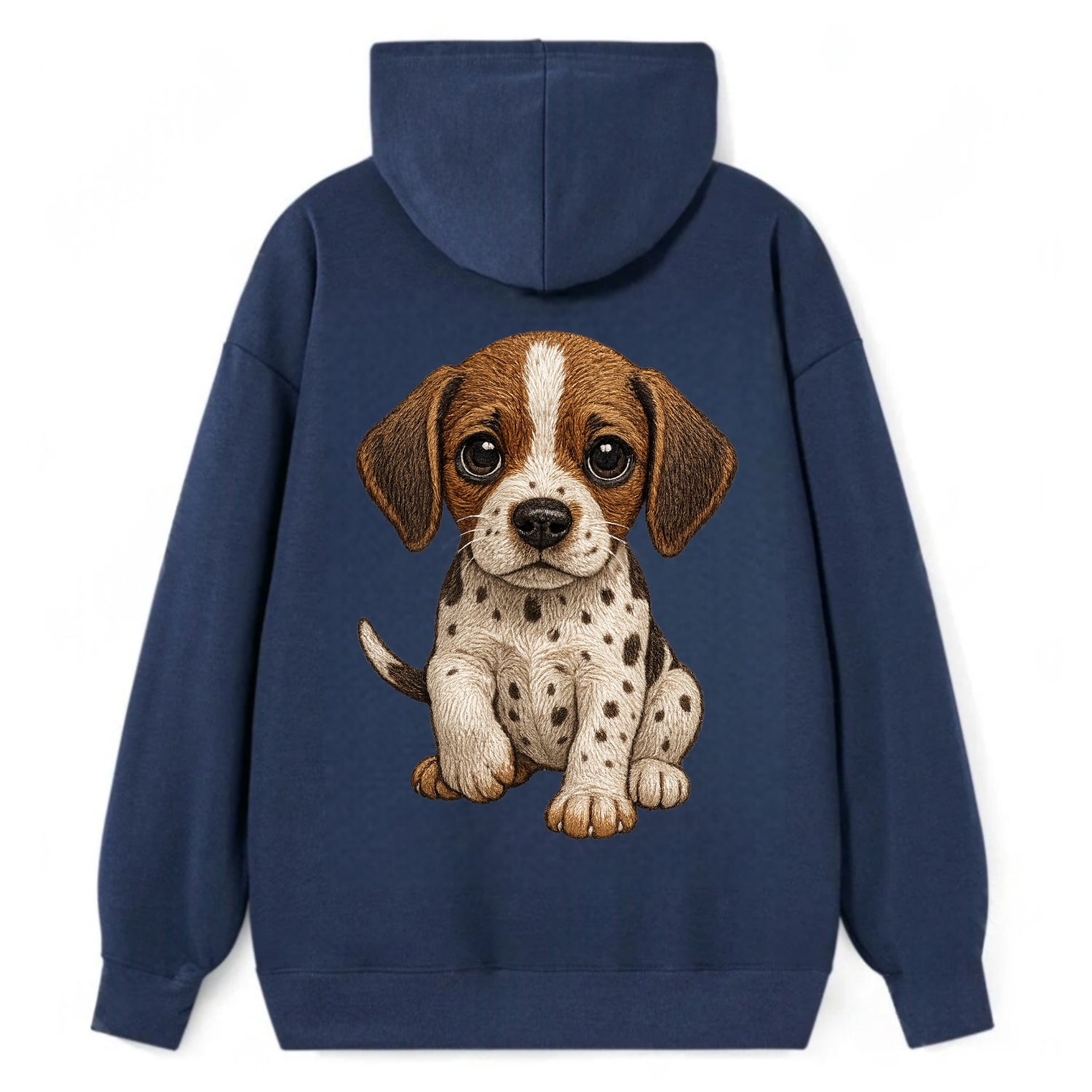Baby Pointer Puppy - spotted coat, noble stance, alert eyes, - Classic Pullover Hoodie - Navy