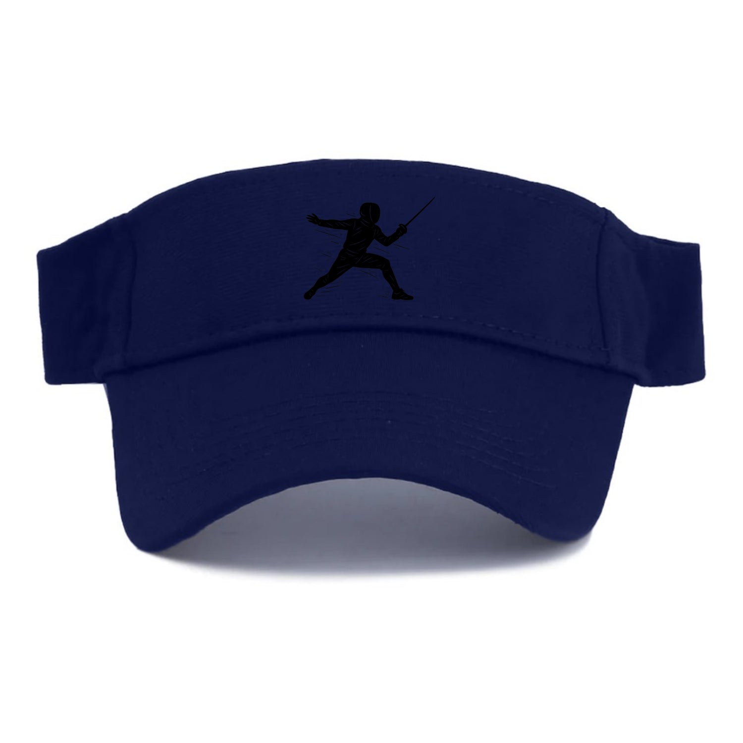 Fencer lunging attack position - Visor - Navy
