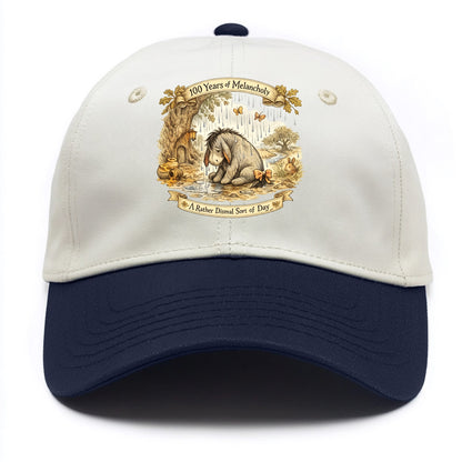 GLOOMY GLEN | Droopy figure in rain | Tattered tail bow | Pessimistic poetry | - Two Tone Cap - Navy