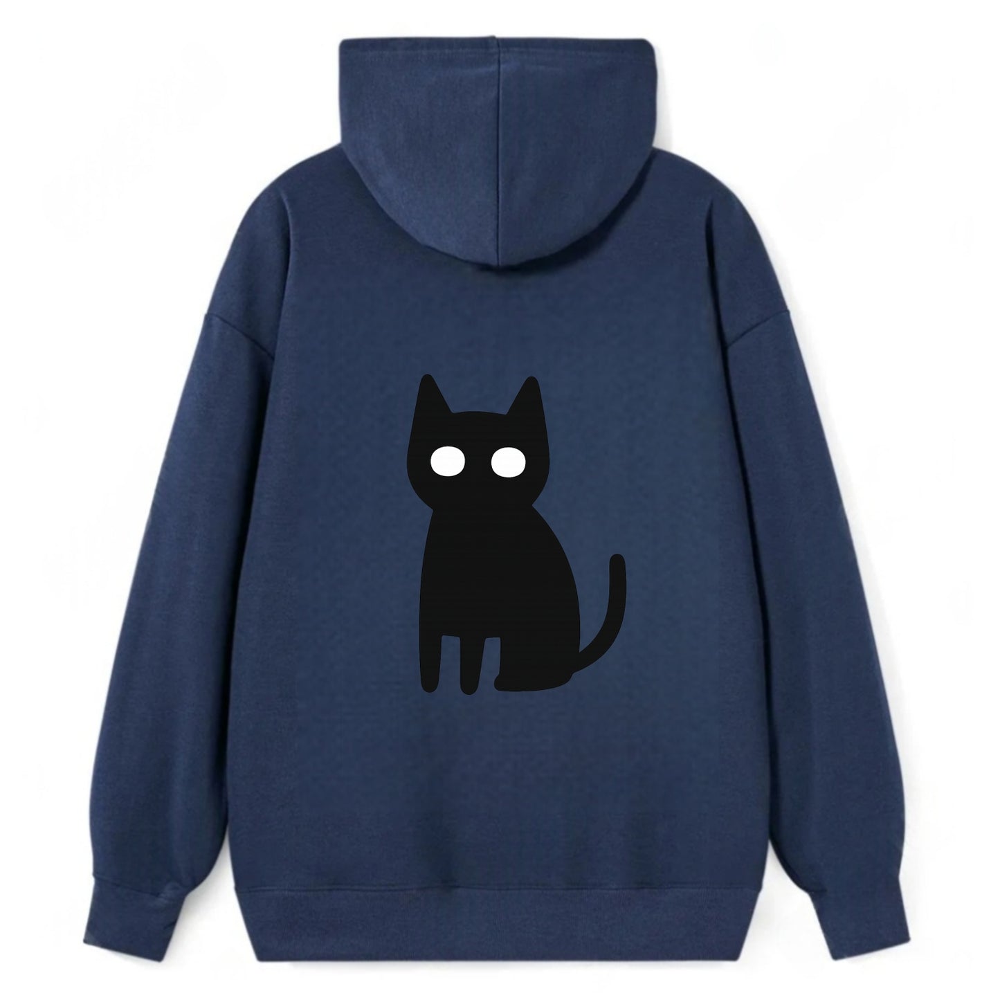YOU MUST EMBRACE THE VOID | Black cat st - Classic Pullover Hoodie - Navy