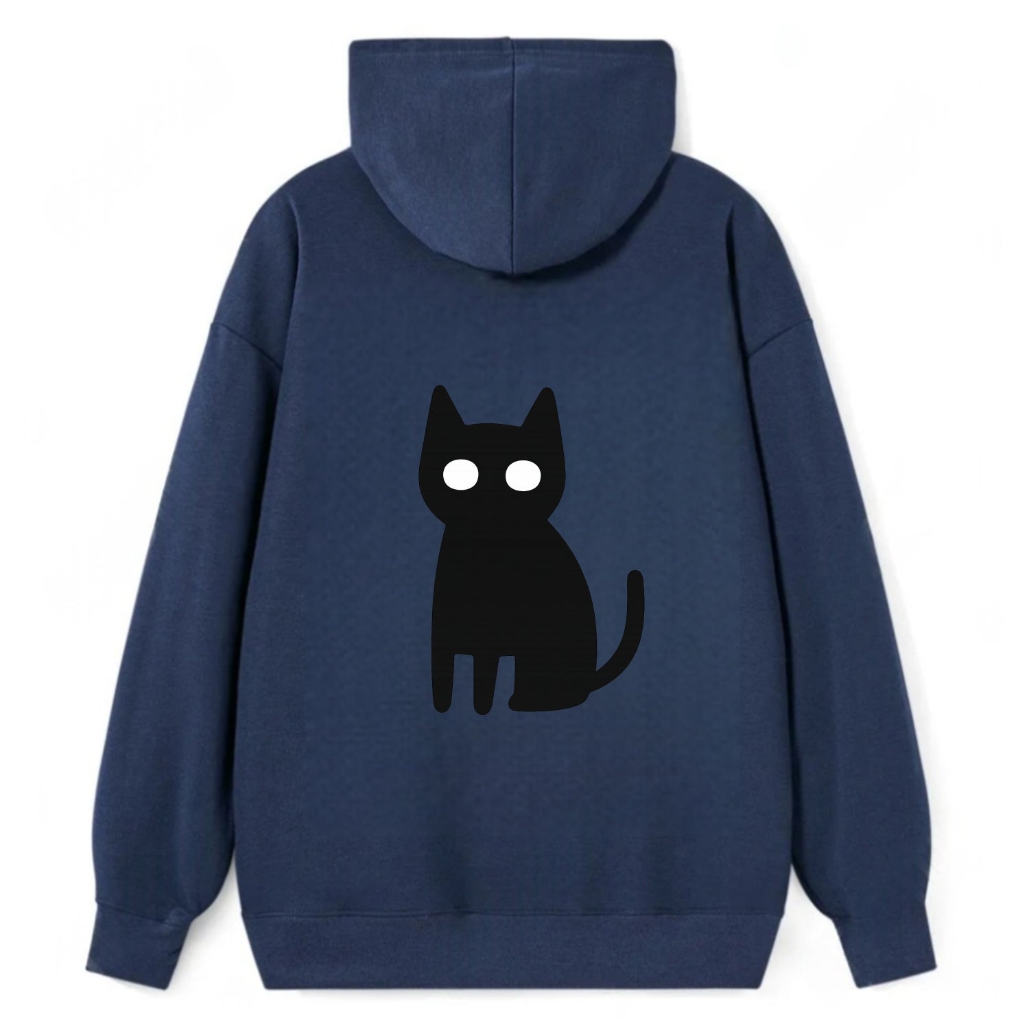 YOU MUST EMBRACE THE VOID | Black cat st - Classic Pullover Hoodie - Navy