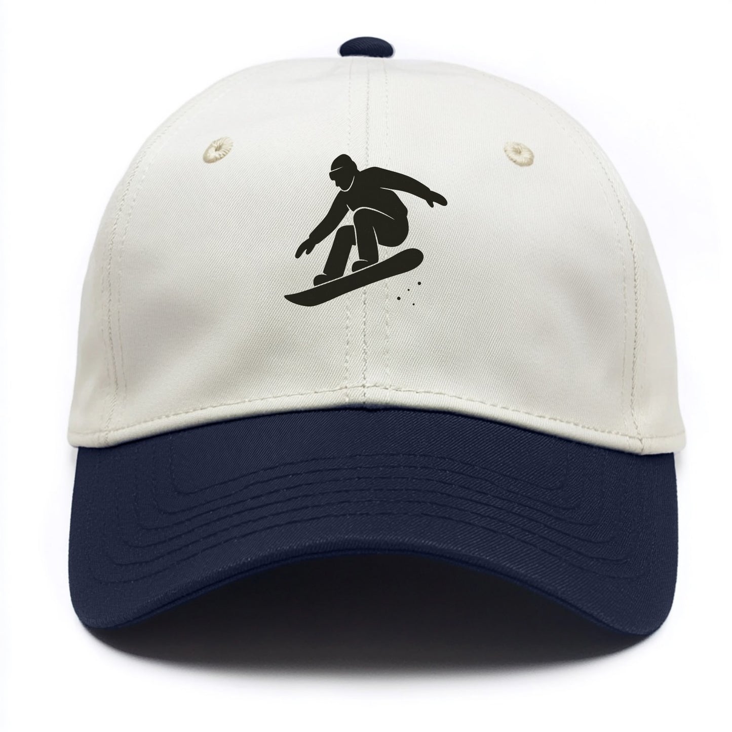 Snowboarder catching air off a jump - Two Tone Cap - Navy