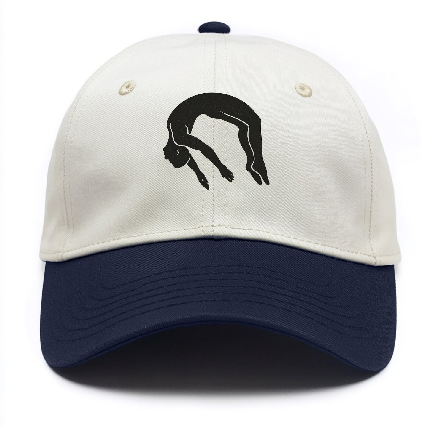 Gymnast doing a backflip - Two Tone Cap - Navy