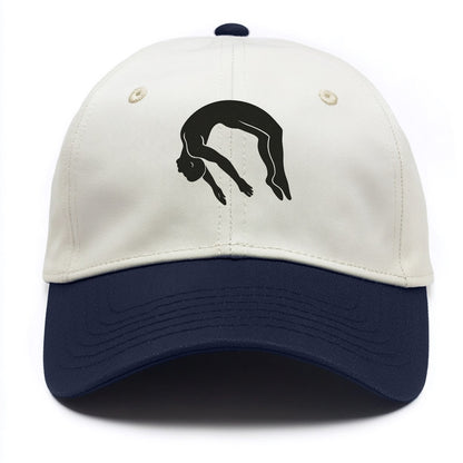 Gymnast doing a backflip - Two Tone Cap - Navy