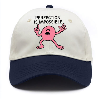PERFECTION IS IMPOSSIBLE | Asymmetrical circle trying - Two - Two Tone Cap - Navy