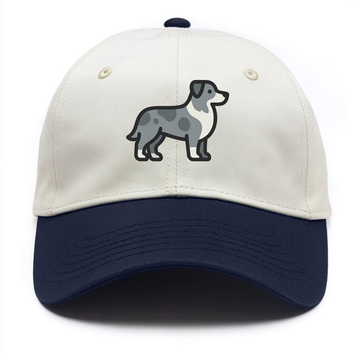 Australian Shepherd - Blue merle flat side profile - Two Tone Cap