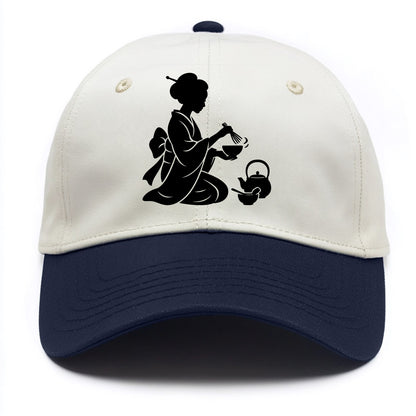 Geisha traditional tea ceremony - Two Tone Cap - Navy