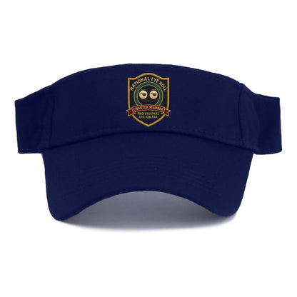 Crest with eye roll icon - "National Eye Roll Association - Charter Member" - professional - Visor - Navy
