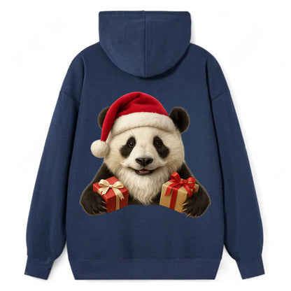 Santa Panda  - Classic Pullover Hoodie - Navy