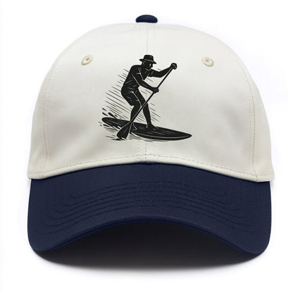 Stand-up paddleboarder on calm water - Two Tone Cap - Navy