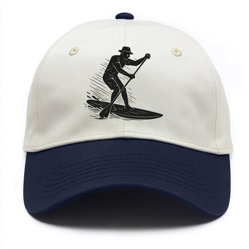 Stand-up paddleboarder on calm water - Two Tone Cap