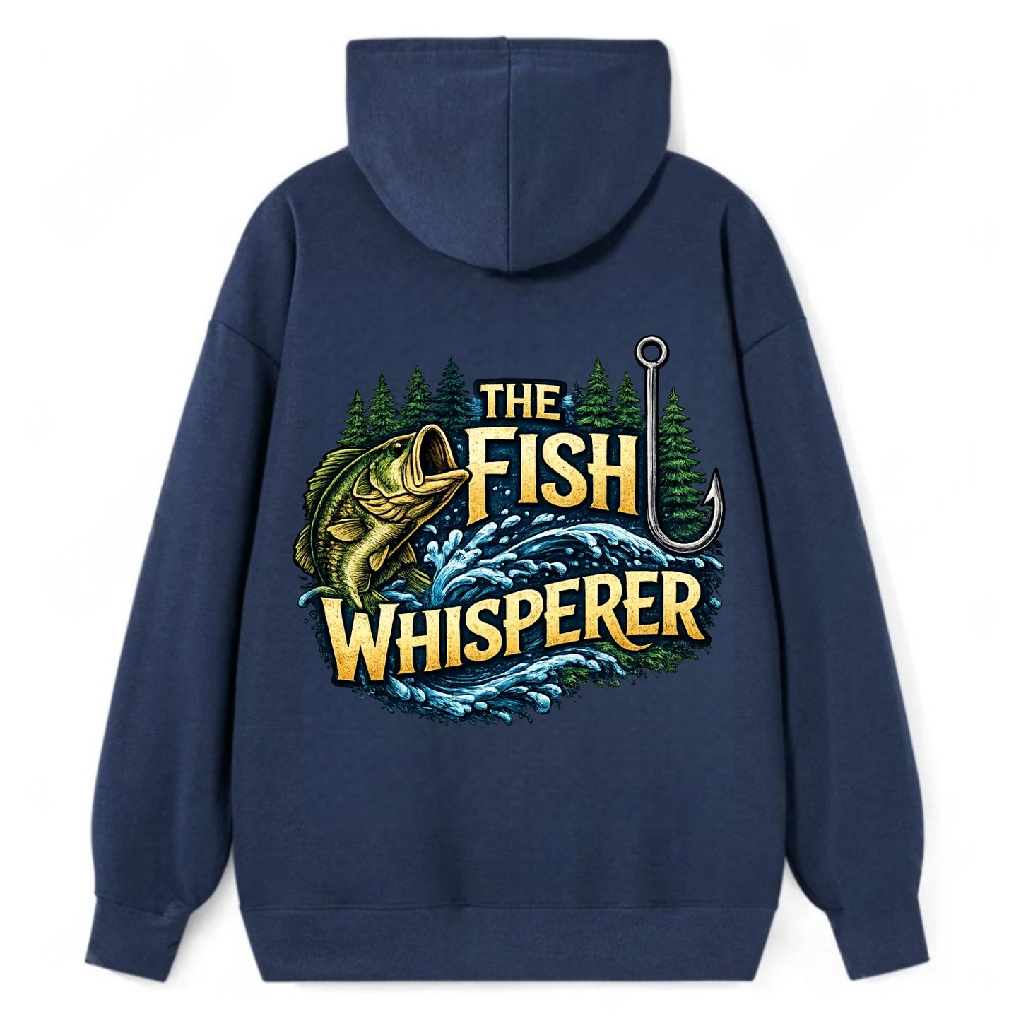 Fish Whisperer - Classic Pullover Hoodie - Navy