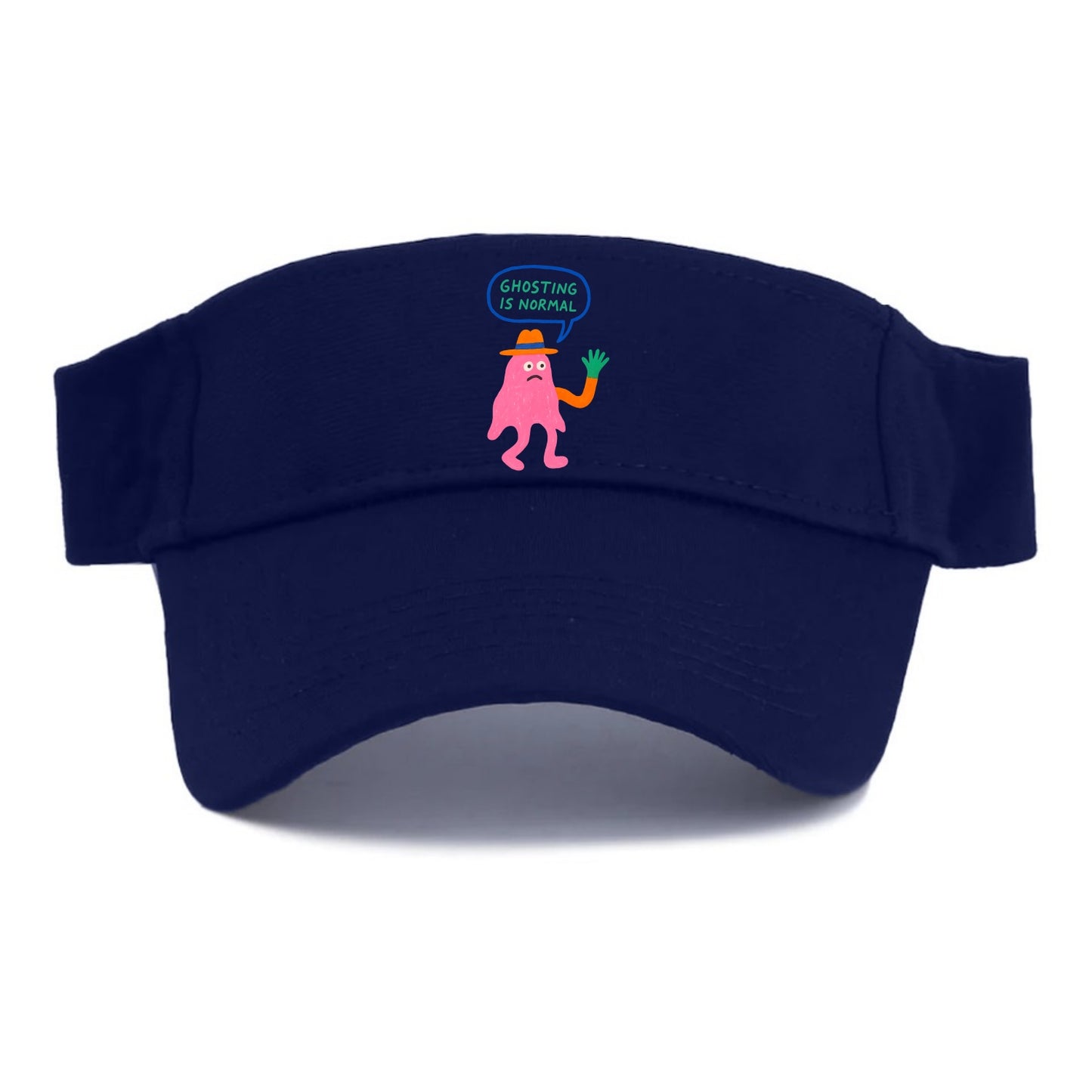 GHOSTING IS NORMAL | Transparent ghost texting - Visor - Navy