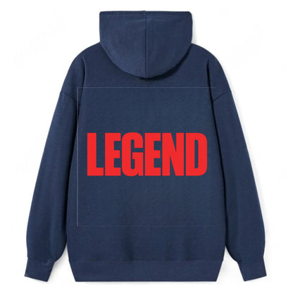 Bold typography design - "LEGEND" - remarkable person, iconic status - Classic Pullover Hoodie - Navy