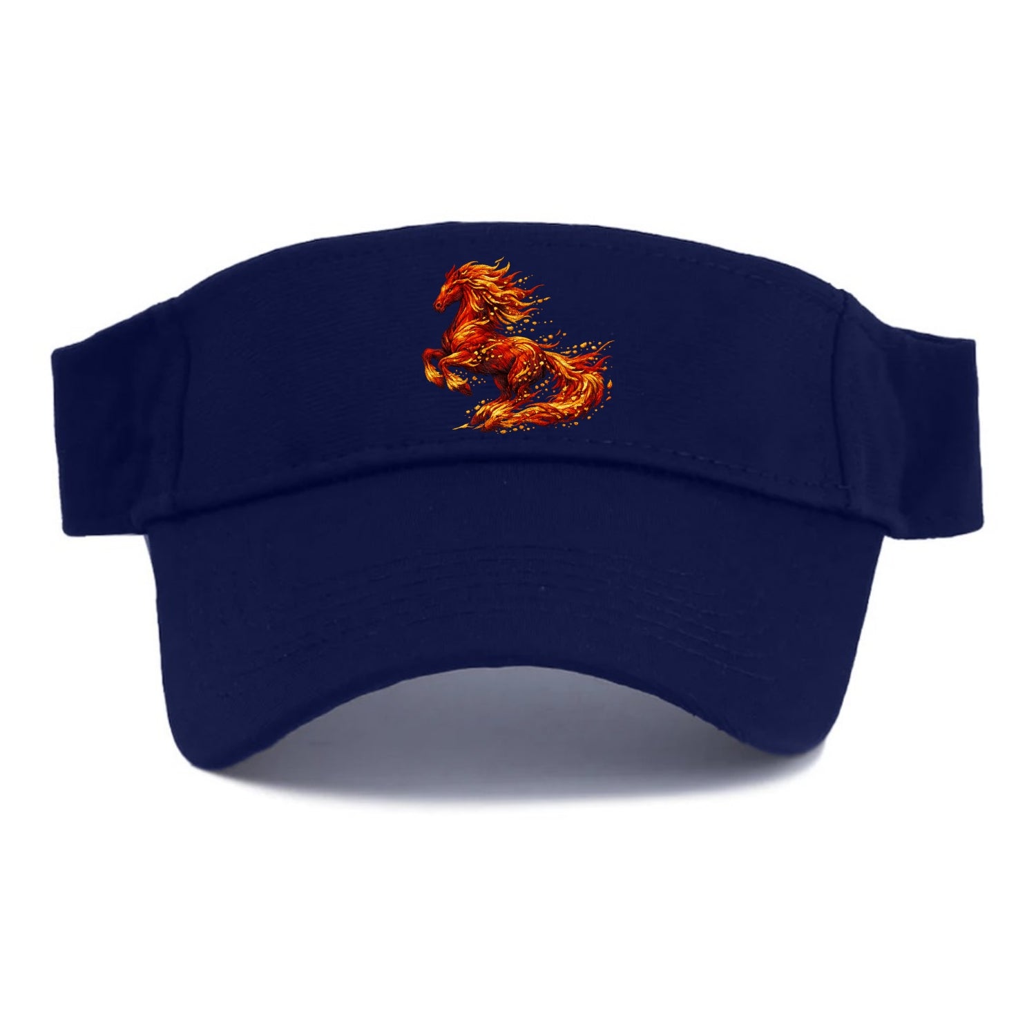 EMBER RISING | Sparks forming into horse shape | Particles of fire | Energy coalescing | - Visor - Navy