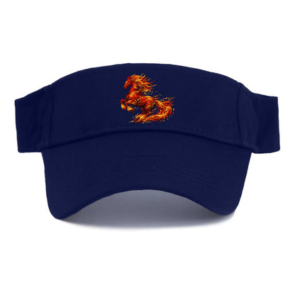 EMBER RISING | Sparks forming into horse shape | Particles of fire | Energy coalescing | - Visor - Navy