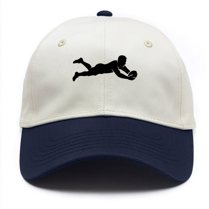 Rugby player diving for try - Two Tone Cap - Navy