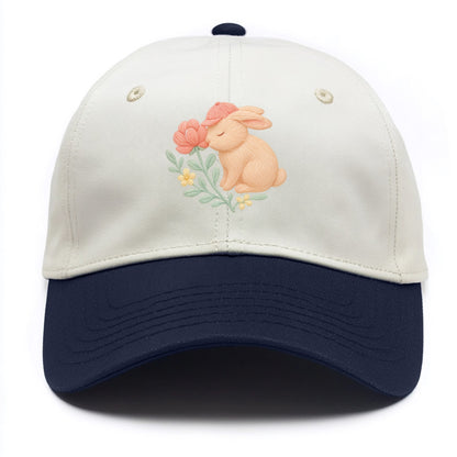 Peach Bunny - Two Tone Cap - Navy