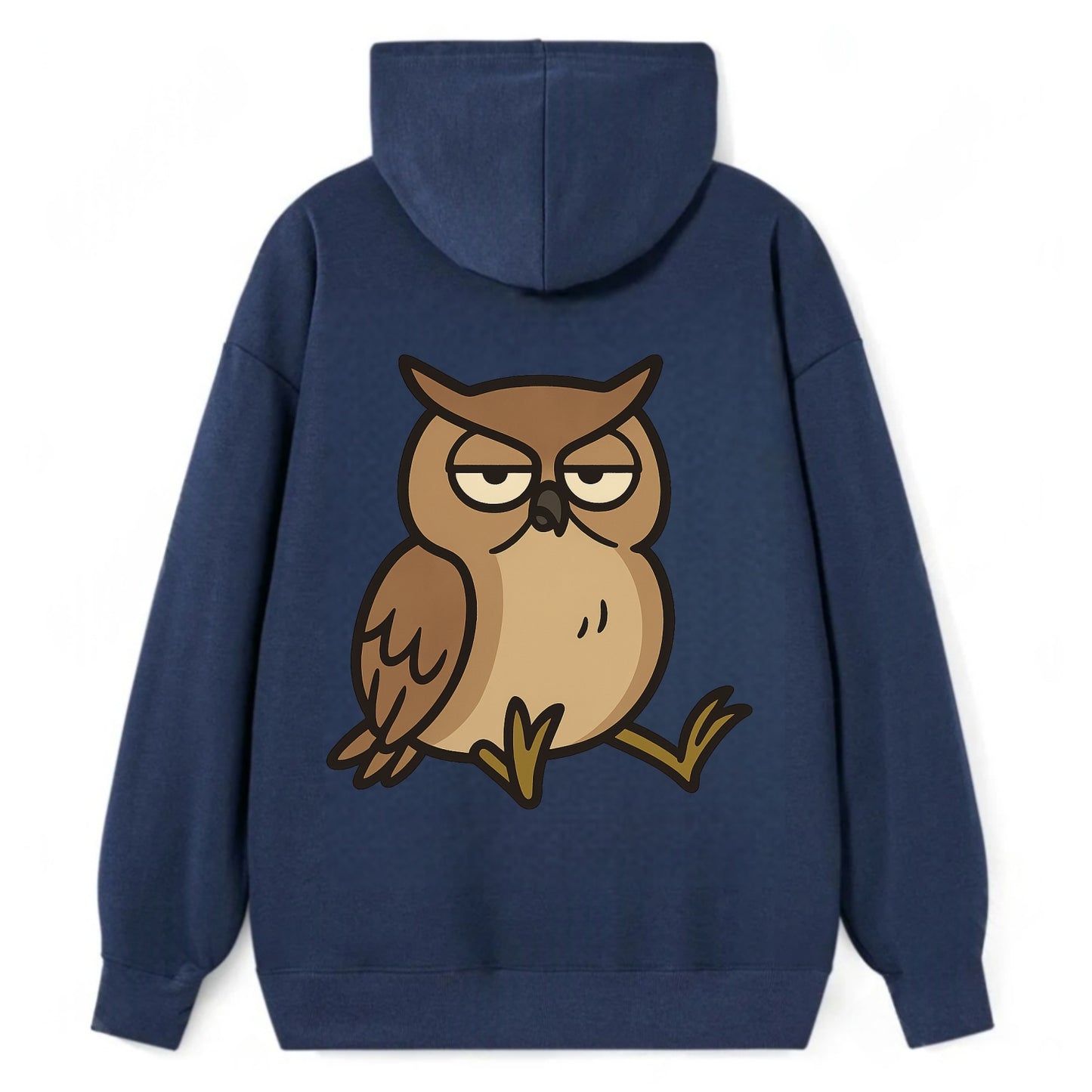 The Owl Judging Silently - Classic Pullover Hoodie - Navy