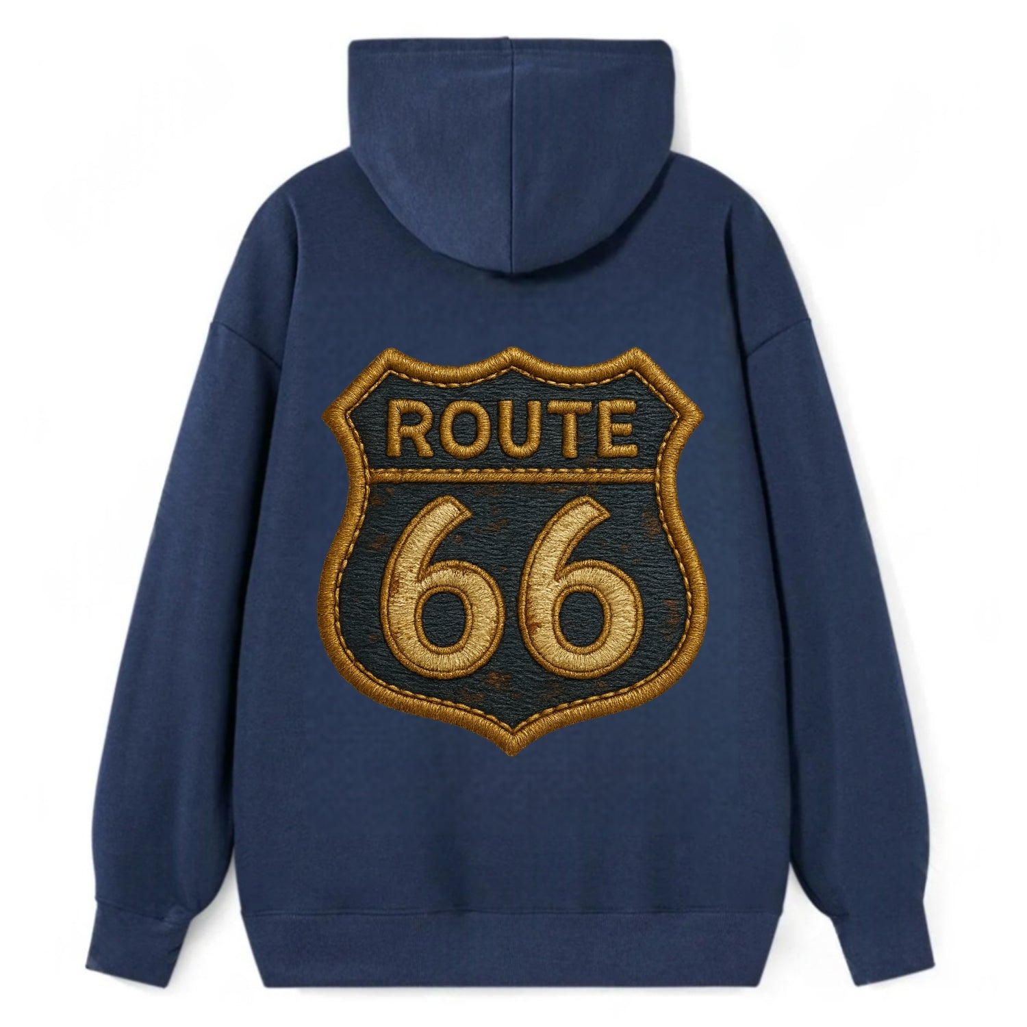 Route 66  - Classic Pullover Hoodie - Navy