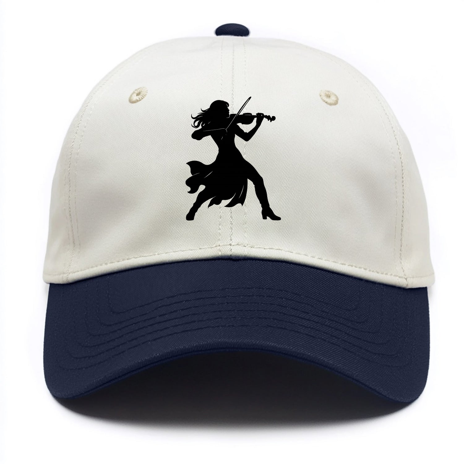 Violinist performing dramatic pose - Two Tone Cap - Navy