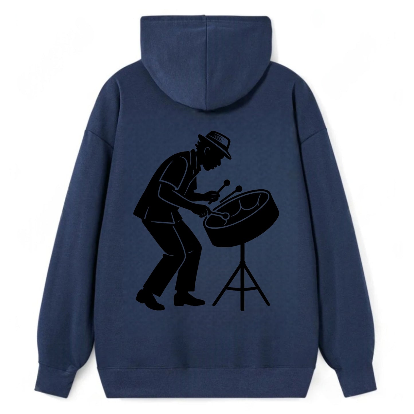 Steel drum player Caribbean rhythm - Classic Pullover Hoodie - Navy