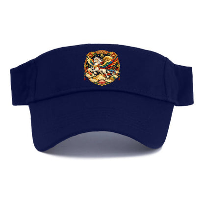 CELESTIAL HORSE | Heavenly horse among clouds and stars | Wings of flowing energy ribbons | - Visor - Navy
