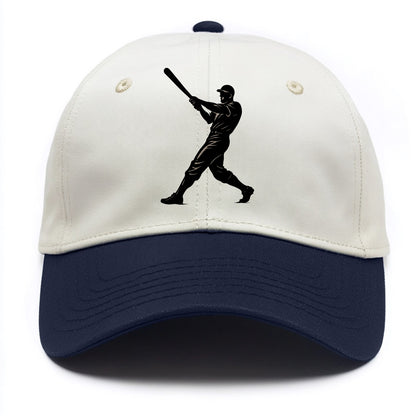 Baseball batter in full swing - Two Tone Cap - Navy