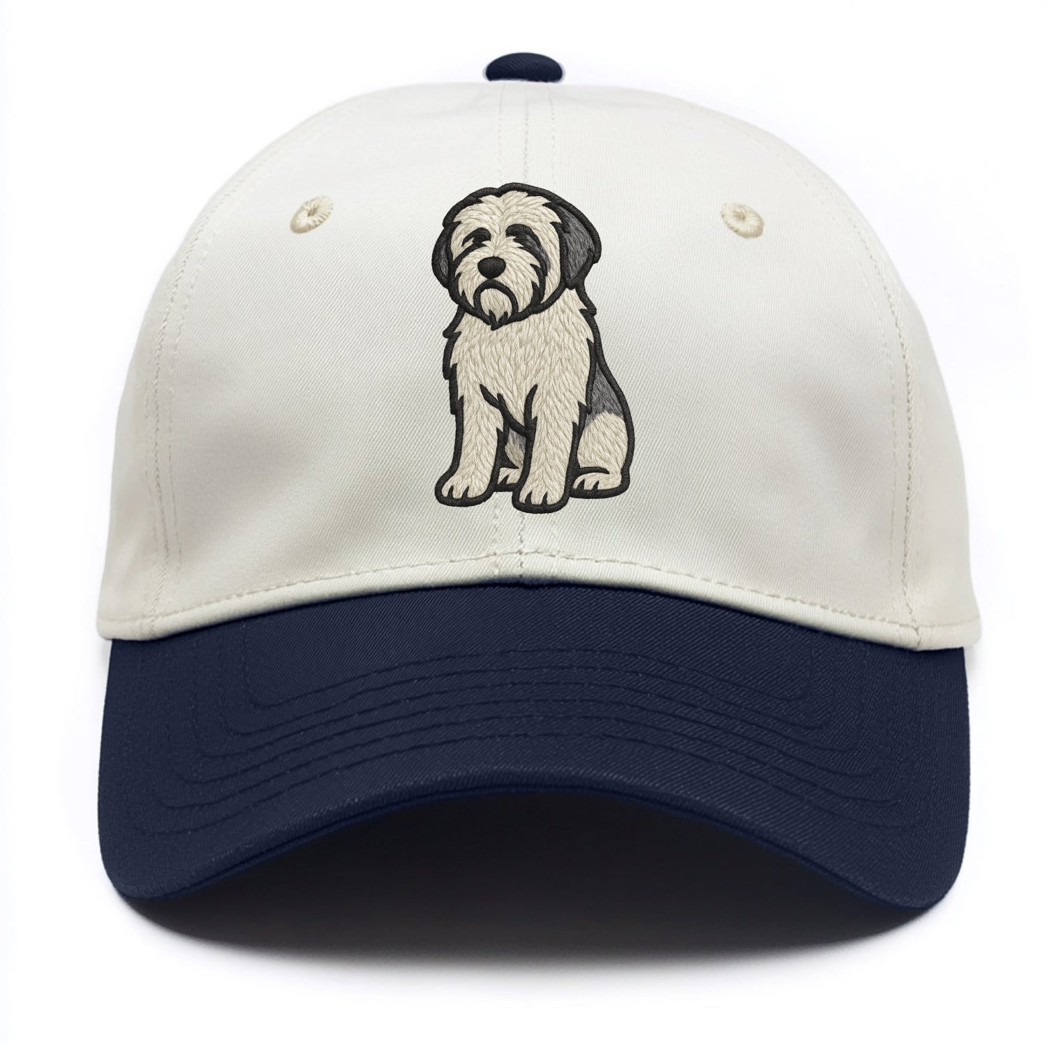 Polish Lowland Sheepdog - White and gray - Two Tone Cap - Navy