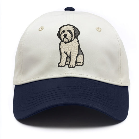 Polish Lowland Sheepdog - White and gray - Two Tone Cap - Navy