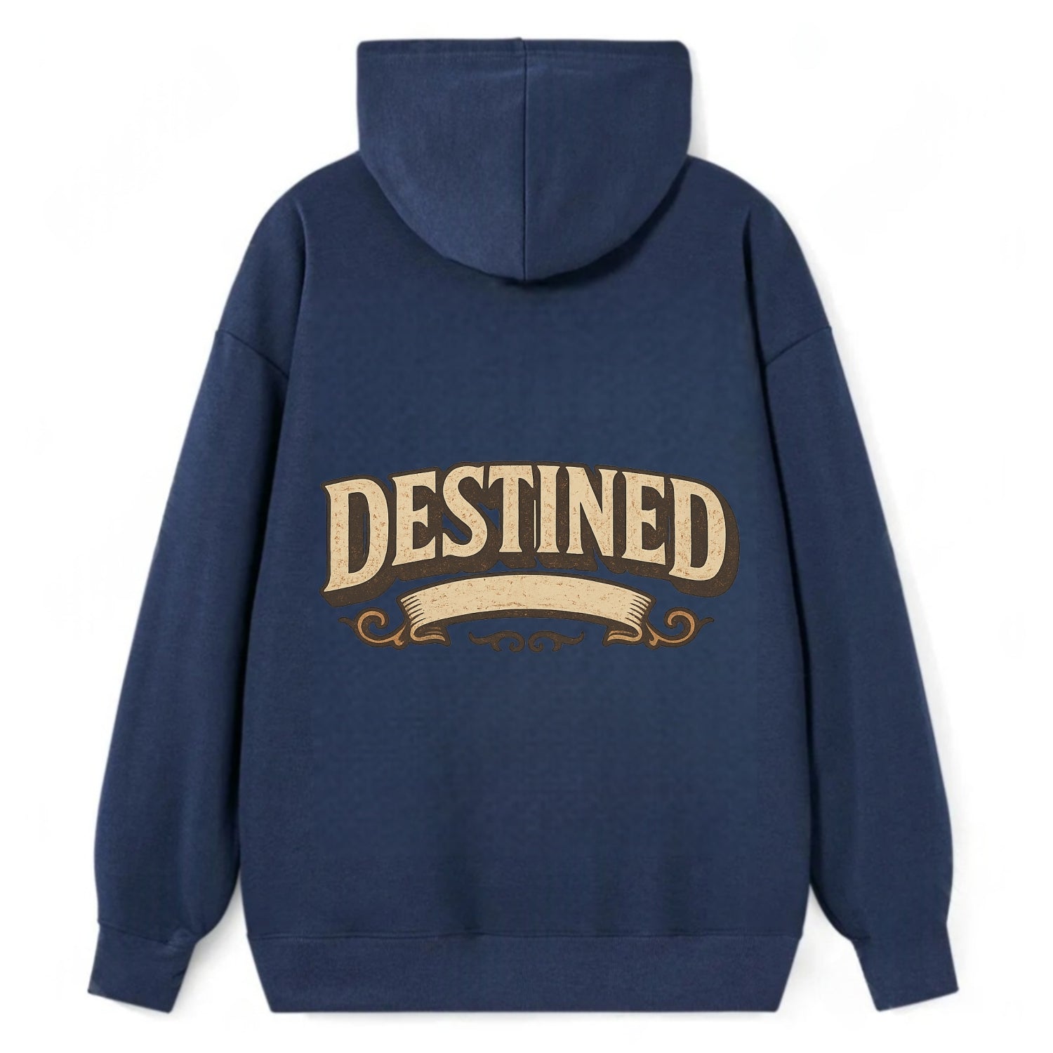 Bold typography design - "DESTINED" - fated for greatness - Classic Pullover Hoodie - Navy