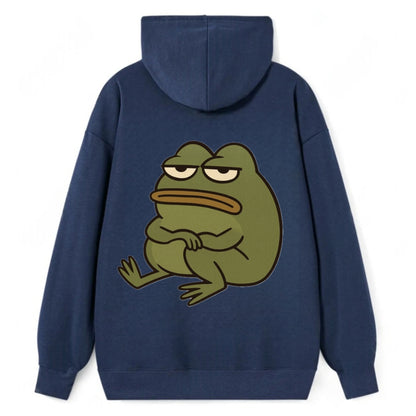 The Frog Judges Silently - Classic Pullover Hoodie - Navy